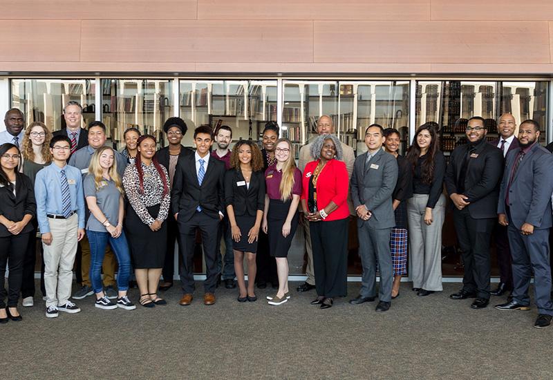 group of students and staff